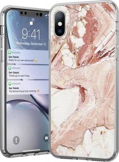 Изображение Wozinsky Wozinsky Marble elowe etui pokrowiec marmur iPhone 12 6,7'' róowy