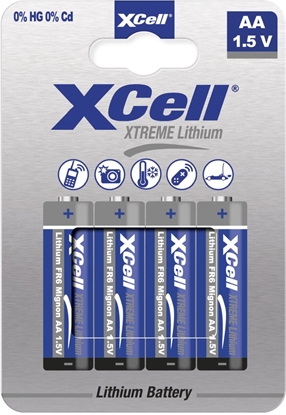 Attēls no XCell Batterie Extreme Lithium FR6 Mignon AA 4St.