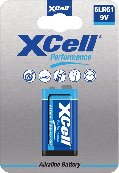 Picture of XCell Batterie Performance Alkaline 6LR61 9V-Block 1St.