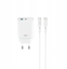 Attēls no XO wall charger CE29 PD 20W 1x USB-C 1x USB white + cable USB-C - USB-C