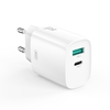 Picture of XO wall charger CE29 PD 20W 1x USB-C 1x USB white + cable USB-C - USB-C
