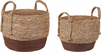 Attēls no Zestaw 2 koszy na kwiaty z trawy morskiej naturalny PALADJU!