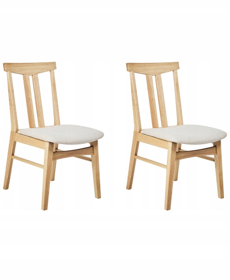 Picture of Zestaw 2 krzese do jadalni AVALON Drewno Jasnobeowy