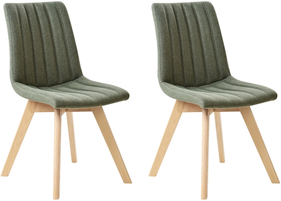 Изображение Zestaw 2 krzese do jadalni CALGARY Ciemnozielony