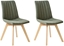 Изображение Zestaw 2 krzese do jadalni CALGARY Ciemnozielony