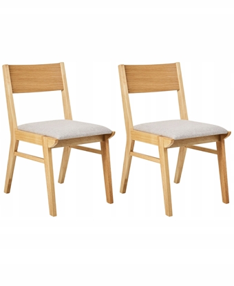 Picture of Zestaw 2 krzese do jadalni ENOLA Drewno Jasnoszary