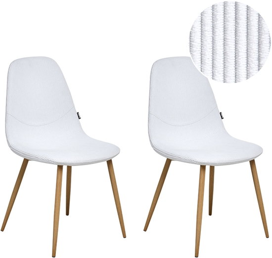 Picture of Zestaw 2 krzese do jadalni HILDEN Sztruks Biay