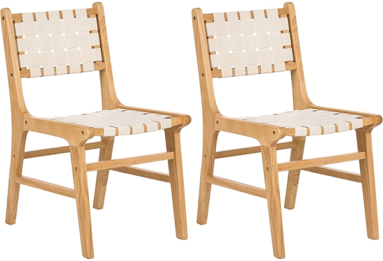 Picture of Zestaw 2 krzese do jadalni HUMBLE Drewno Jasnobrzowy