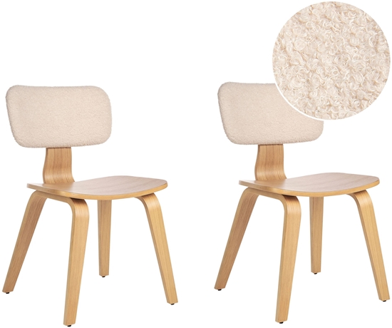 Picture of Zestaw 2 krzese do jadalni LUCINDA Drewno Jasnobrzowy