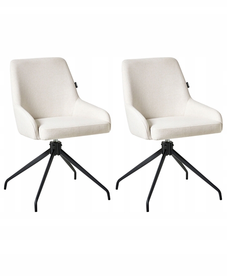 Picture of Zestaw 2 krzese do jadalni Obrotowy JENNER Zamana biel