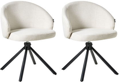 Picture of Zestaw 2 krzese do jadalni Obrotowy OVALO Zamana biel