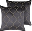 Picture of Zestaw 2 poduszek ALYSSUM Welur 45 x 45 cm Marokaska koniczyna Szary  Lumarko!