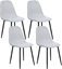 Attēls no Zestaw 4 krzese do jadalni CRANDALL Jasnoszary