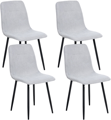 Picture of Zestaw 4 krzese do jadalni TUSCOLA Jasnoszary