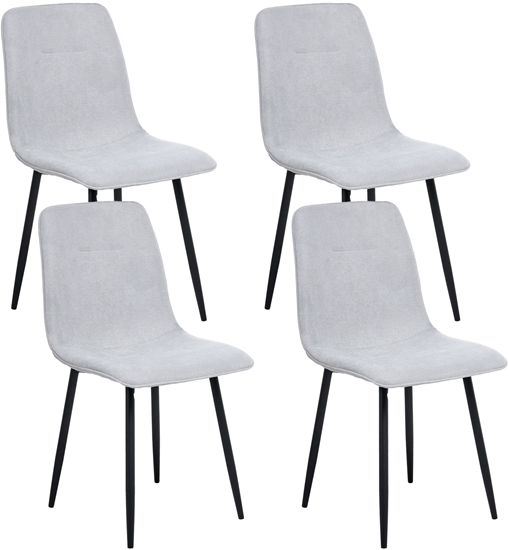 Picture of Zestaw 4 krzese do jadalni TUSCOLA Jasnoszary