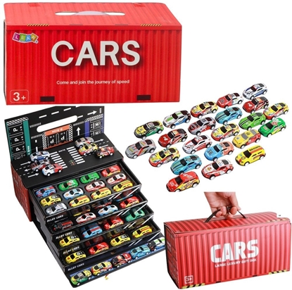 Picture of Zestaw Autka Z Napdem Pull-Back W Kontenerze 48 szt.