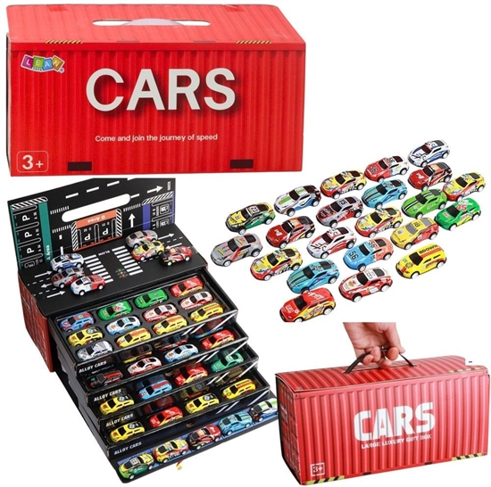 Picture of Zestaw Autka Z Napdem Pull-Back W Kontenerze 48 szt.