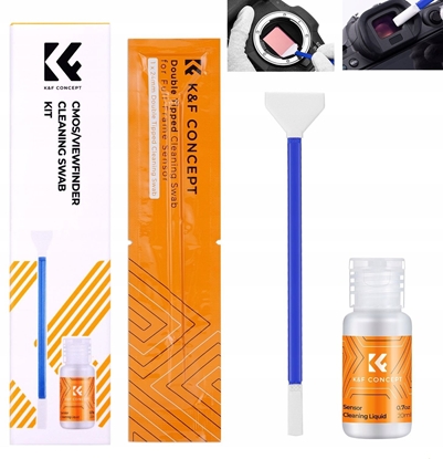 Attēls no Zestaw Do Czyszczenia Matrycy 24mm Full Frame Wizjera K&f Pyn 5x Szpatuka / Kf08.081