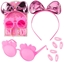 Picture of Zestaw Piknoci Opaska Do Wosów Z Kokard Okulary Gumki Róowe