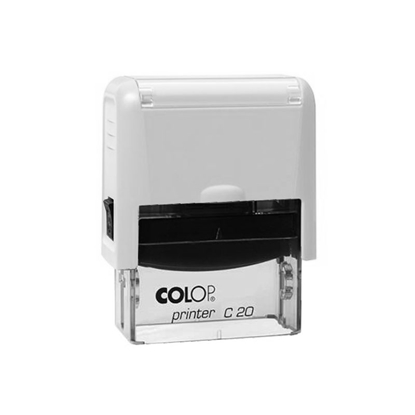 Attēls no Zīmogs COLOP Printer C20, balts korpuss, zils spilventiņš