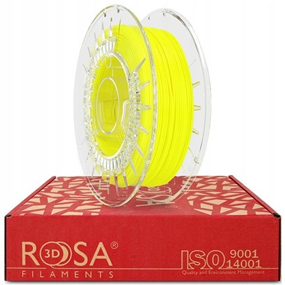 Изображение 3D plastikas TPU 96A neonine geltona 1.75mm 0.5kg Rosa3D
