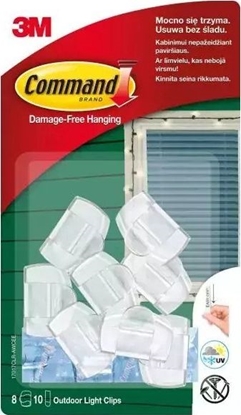 Attēls no 3M 3M Command 8 Klipsów Do Wieszania Lampek 17017CLR-AWWCEE..