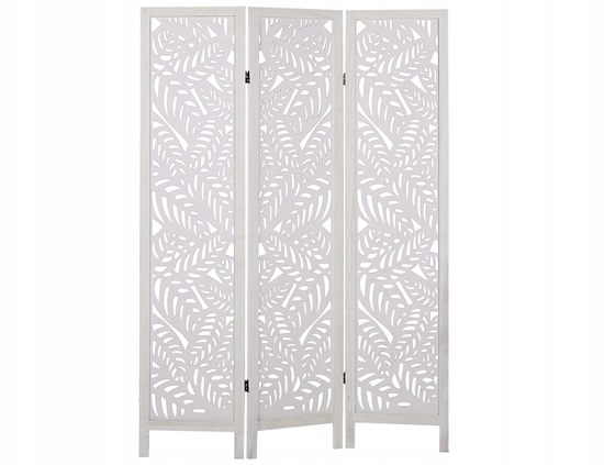Picture of 3-panelowy skadany parawan pokojowy drewniany 170 x 122 cm biay MELAGO