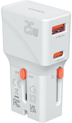Изображение 4smarts Weltreiseadapter Nomad Pocket 25W, weiß