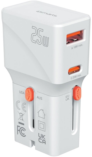 Picture of 4smarts Weltreiseadapter Nomad Pocket 25W, weiß