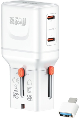 Изображение 4smarts Weltreiseadapter Nomad Pocket 65W, weiß