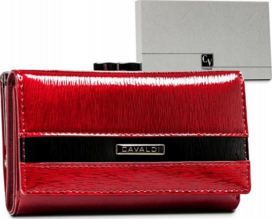 Изображение 4U Cavaldi Elegancki portfel damski z lakierowanej skóry NoSize