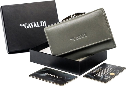 Picture of 4U Cavaldi Portfel damski ze skóry naturalnej z portmonetk na bigiel, RFID Cavaldi Nie dotyczy