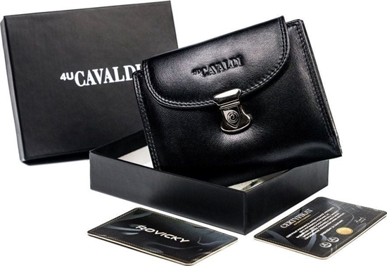 Picture of 4U Cavaldi Portfel damski ze skóry naturalnej zamykany klapk, RFID Cavaldi Nie dotyczy