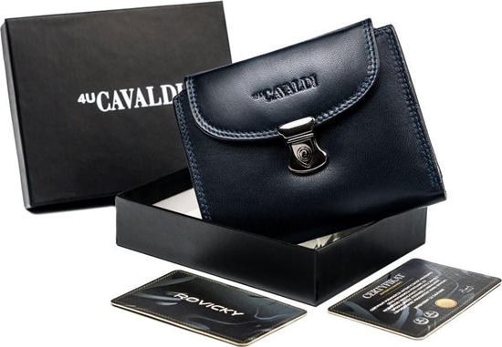 Picture of 4U Cavaldi Portfel damski ze skóry naturalnej zamykany klapk, RFID Cavaldi Nie dotyczy
