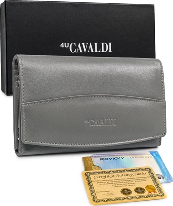 Picture of 4U Cavaldi Skórzany portfel damski marki Cavaldi, zapinany na zatrzask