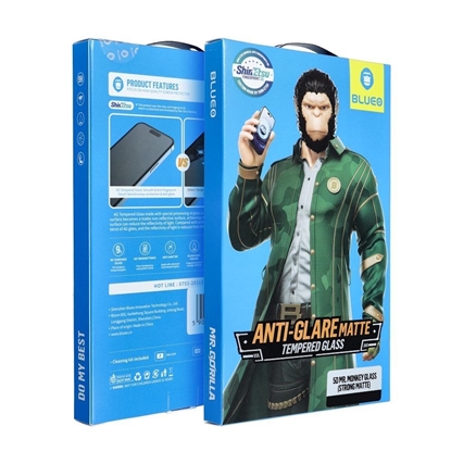 Picture of 5D Mr. Monkey Glass aizsargstikls (izturīgs matēts stikls) Apple iPhone 17 Pro / iPhone 16 Pro Black