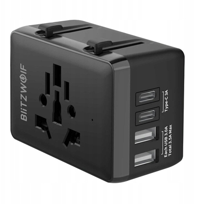Attēls no Adapter podróny 4w1 Blitzwolf BW-TA1 2xUSB-A, USB-C, USB-C PD 20W