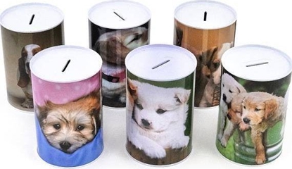 Изображение Adar Skarbonka metalowa puszka pieski 3/485327 cena za 1 szt