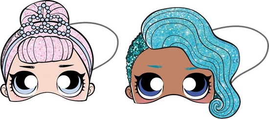 Picture of Adikbal Maski papierowe LOL Glitter 6 szt one size