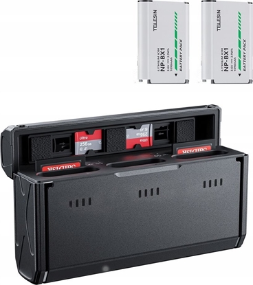 Изображение adowarka Usb Type-c + 2x Akumulator Bateria Typ Sony Np-bx1 Npbx1 Telesin / Cmr-001