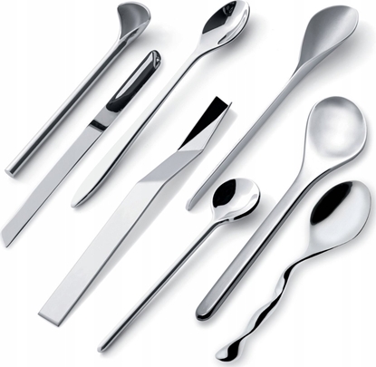 Attēls no Alessi Designer Set of 8 Coffee Spoons MSPOONSET