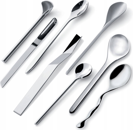 Изображение Alessi Designer Set of 8 Coffee Spoons MSPOONSET