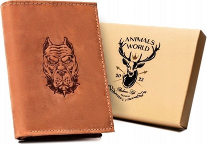 Picture of Always Wild Duy, Pionowy Portfel Mski Ze Skóry Naturalnej