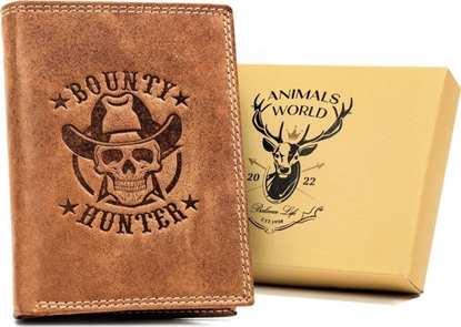 Picture of Always Wild Duy, Pionowy Portfel Mski Ze Skóry Naturalnej