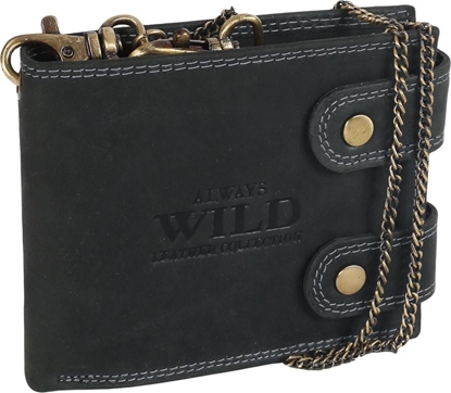 Picture of Always Wild Portfel mski skórzany z acuchem i z RFID Always Wild
