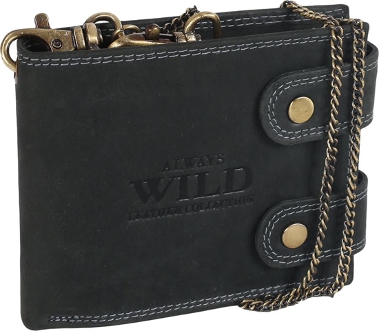 Picture of Always Wild Portfel mski skórzany z acuchem i z RFID Always Wild
