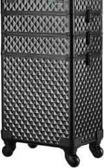 Picture of Apte MOBILNY KUFER KOSMETYCZNY Aluminiowy TROLLEY Duy 61x36cm czarny CA19A