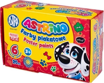 Изображение Astra Farby plakatowe Astrino 6 kolorów - 20 ml [opakowanie=8szt] Astra TARGI