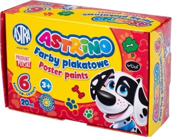 Изображение Astra Farby plakatowe Astrino 6 kolorów - 20 ml [opakowanie=8szt] Astra TARGI
