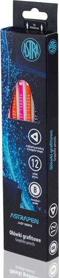 Изображение Astra Oówek grafitowy z gumk B (12szt) ASTRA